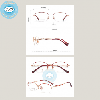 Gọng kính kim loại mã 6174